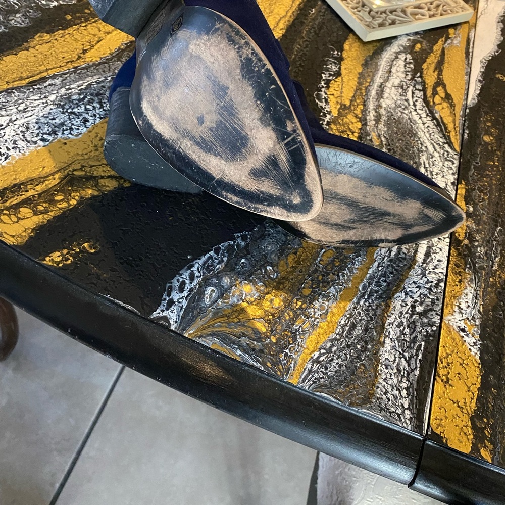 Blue suede 9 booties - Picture 6 of 7
